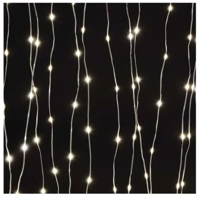 Lampki świąteczne 180 LED nano kurtyna 1,7x1,5m ciepła biel 8 programów IP44 EMOS (D3EW02)